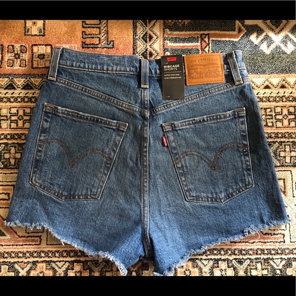 Levi’s Ribcage Shorts in Urban Oasis - Picture 2 of 3